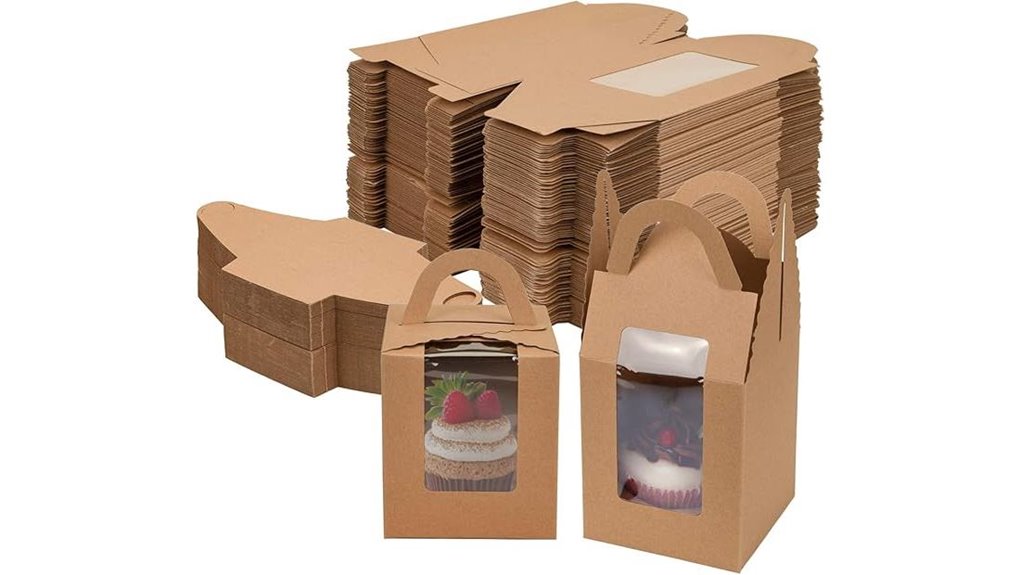 jucoan kraft cupcake packaging