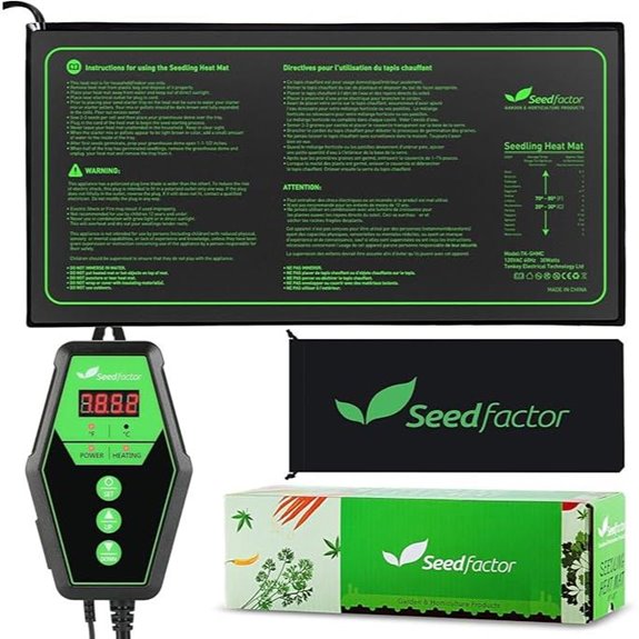 Seedfactor 10x20 Heat Mat & Digital Thermostat Set