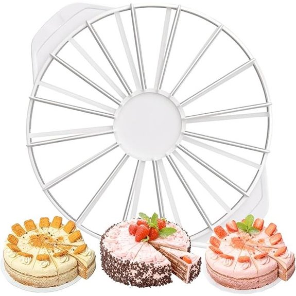 Cake Slicer for 16-Inch Cakes (White 14-16 Slices)