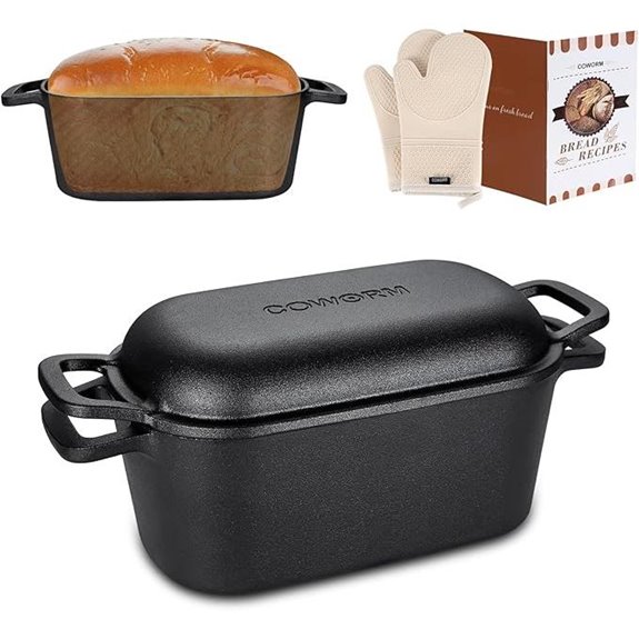 3.6QT Cast Iron Dutch Oven for Bread Baking