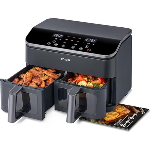 COSORI Dual Air Fryer 9Qt with 10 Functions and Recipes