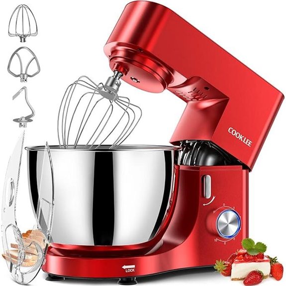 COOKLEE 9.5 Qt. Stand Mixer with Accessories
