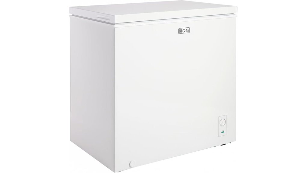 large chest freezer with basket