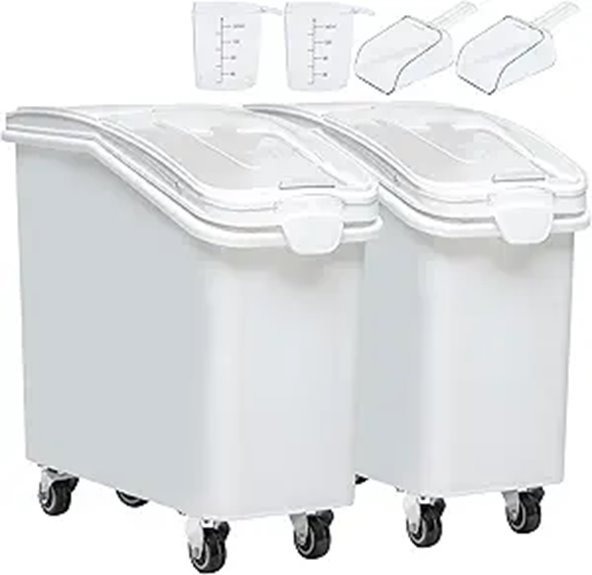 YITAHOME 27-Gallon Food Storage Containers (2 Pack)