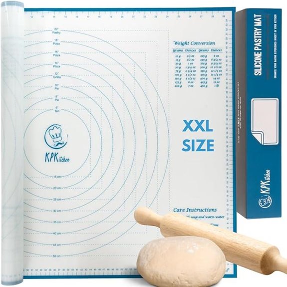 XXL Silicone Pastry Mat with Measurements