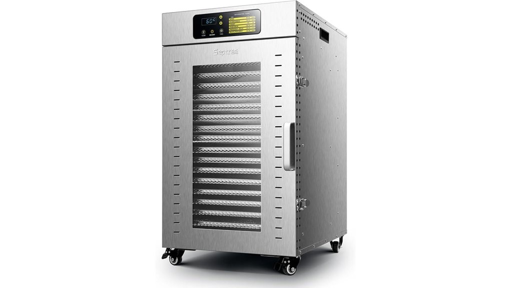 large stainless steel dehydrator
