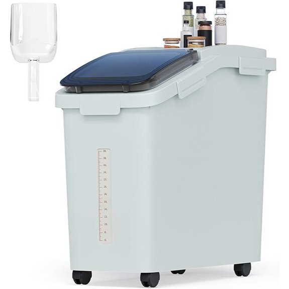 DWVO 11.4-Gallon Food Storage Bin with Wheels