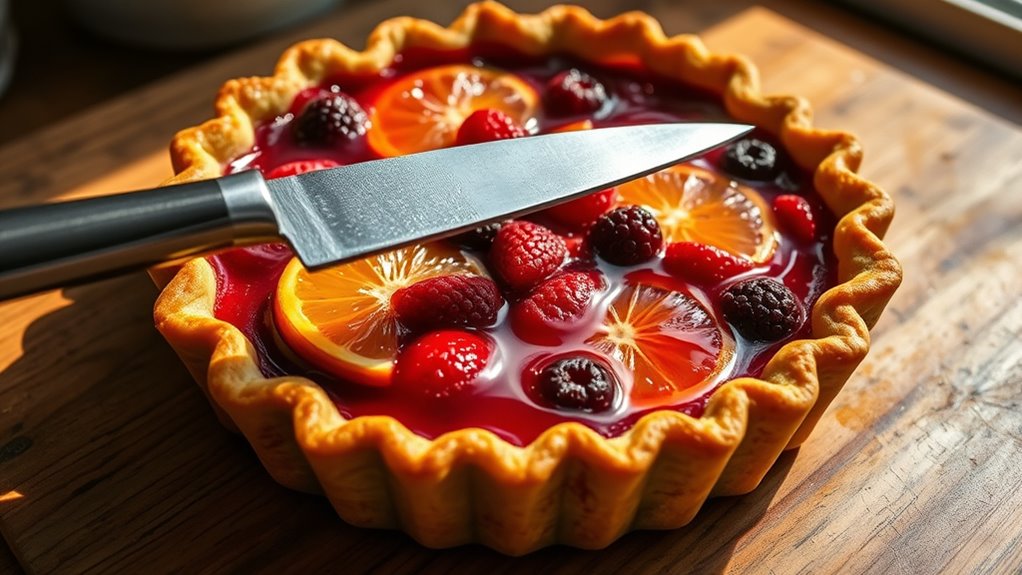 let pie rest before slicing