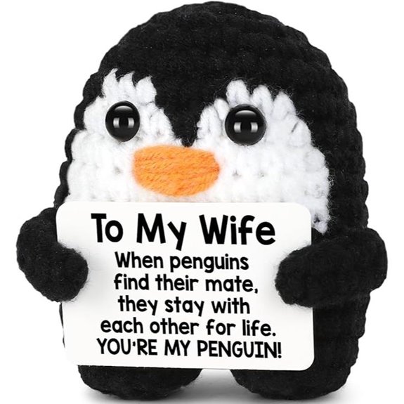 Valentine's Day Gift for Her Handmade Crochet Penguin