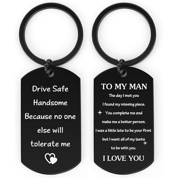 Valentine's Day Men's Gift Drive Safe Keychain