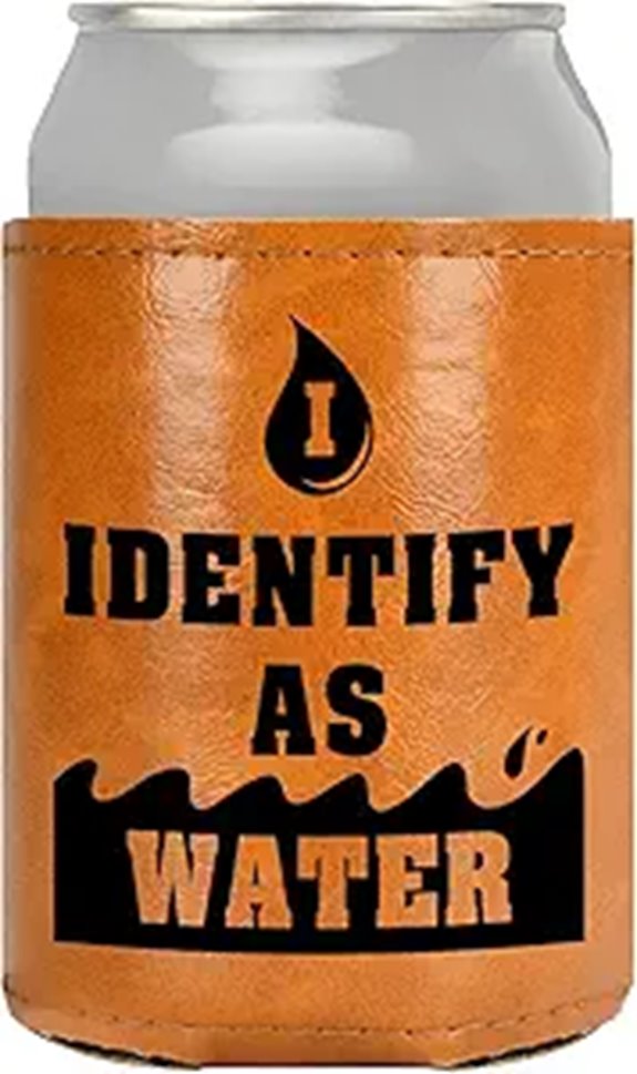 Valentine's Leather Can Cooler for Him and Her