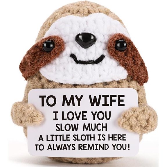 Valentine's Day Crochet Sloth Gift for Wife