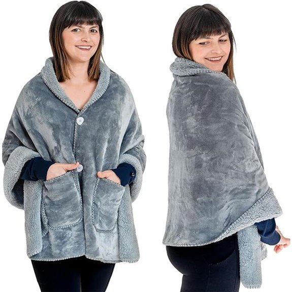 Premium Double Layer Sleeveless Poncho Blanket