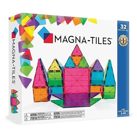 Magna-Tiles 32-Piece Magnetic Construction Set