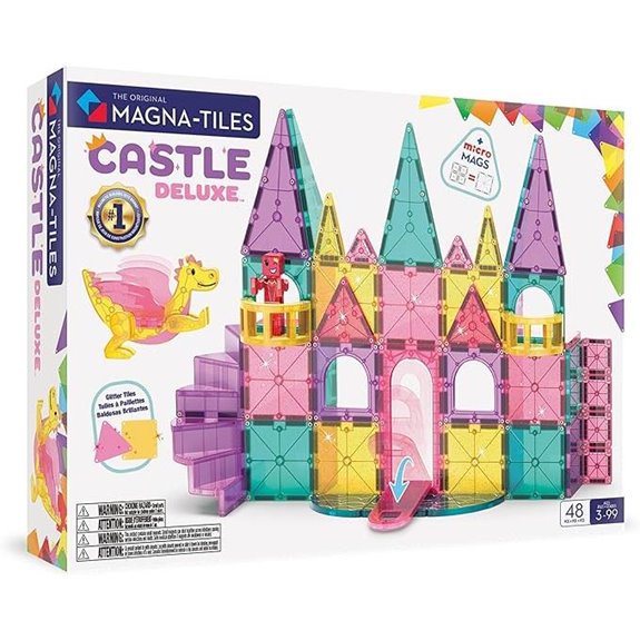 Magna-Tiles Castle DLX 48-Piece Magnetic Construction Set