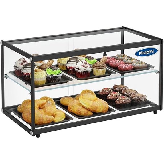 Malphi 29in Bakery Display Case with Glass Shelf