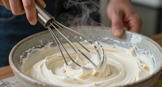 manual hand whisk mixing