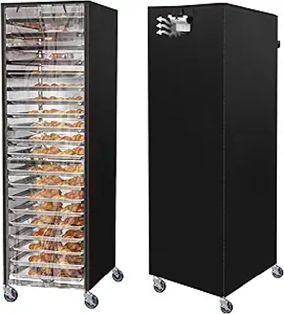 Bakery Bread Rack Cover with Mesh Vent and Zipper