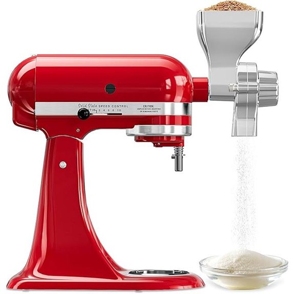 Metal Grain Mill Attachment for KitchenAid Mixer