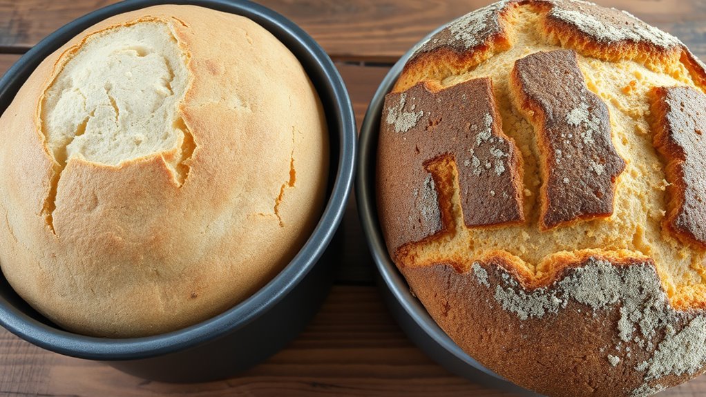 metal pans promote crust