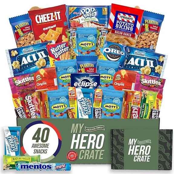 Military Snack Box Variety Gift Basket (40 Pieces)