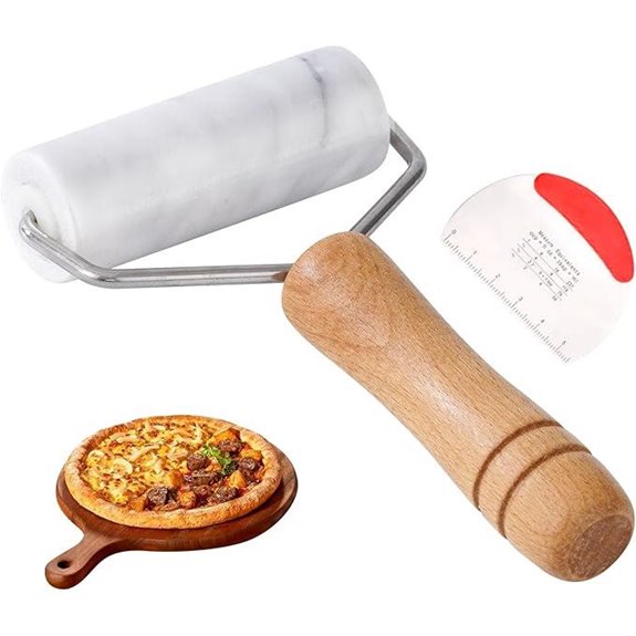 Small Marble Rolling Pin & Dough Cutter Set