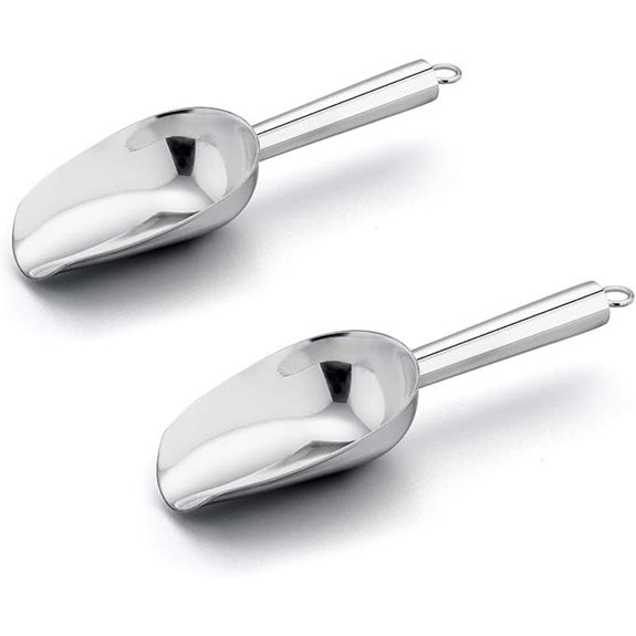 E-far Mini Stainless Steel Ice Scoop Set (2)