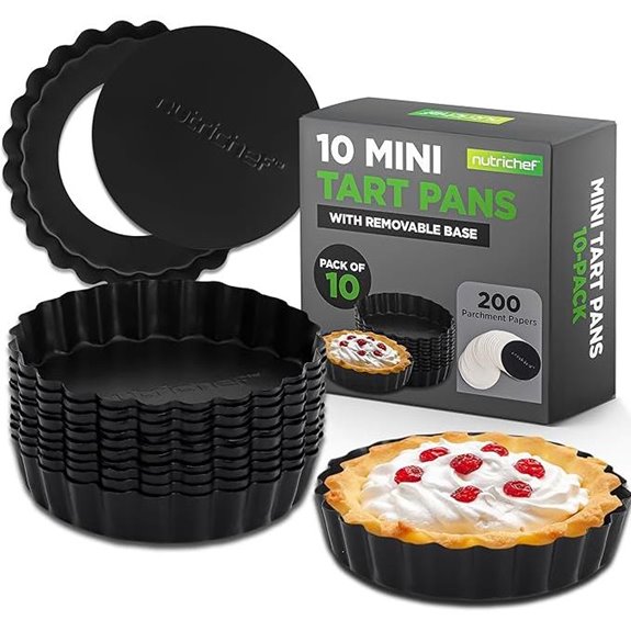 NutriChef 10-Piece Nonstick Mini Tart Pans Set