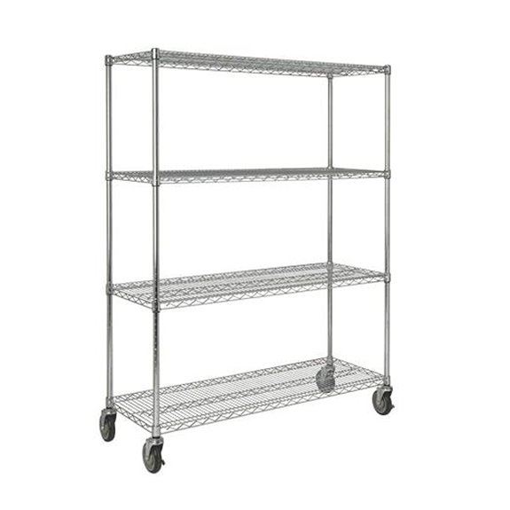 Rubbermaid Prosave Mobile Ingredient Bin Shelf Rack
