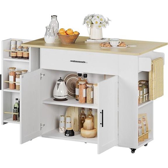 IRONCK Kitchen Island with Storage and Wheels