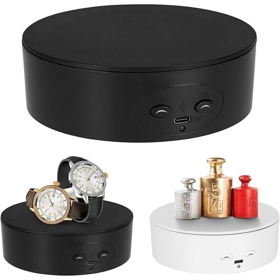 Motorized 360° Rotating Display Stand for Jewelry and Cake