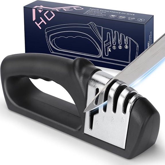 HOTEC 4-in-1 Knife and Scissors Sharpener