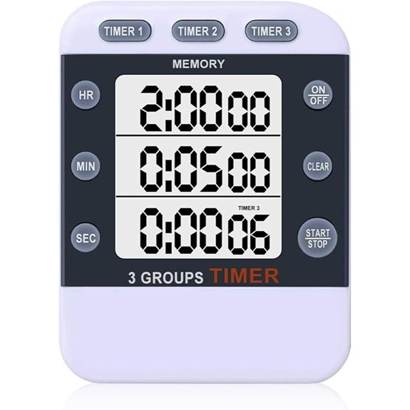 Digital Dual Kitchen Timer with Multiple Channels