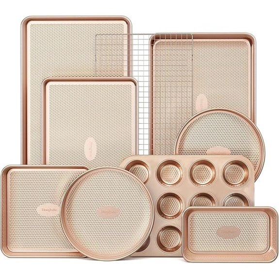 HONGBAKE 9-Piece Nonstick Bakeware Set