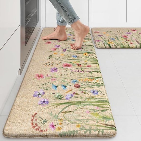 KIMODE Anti-Fatigue Kitchen Mat Set Non-Slip Cushioned