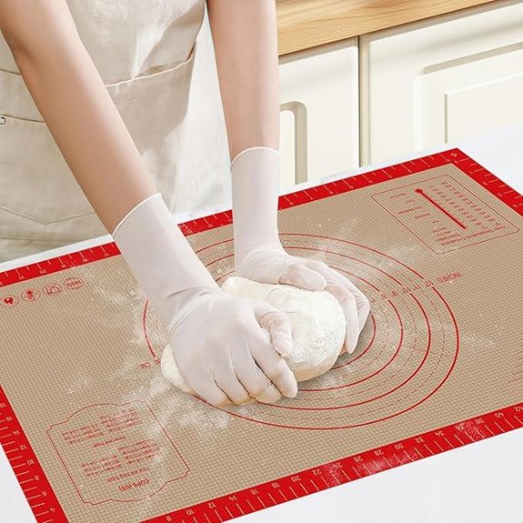 Silicone Pastry Mat 26x16 Non-Slip Baking Surface