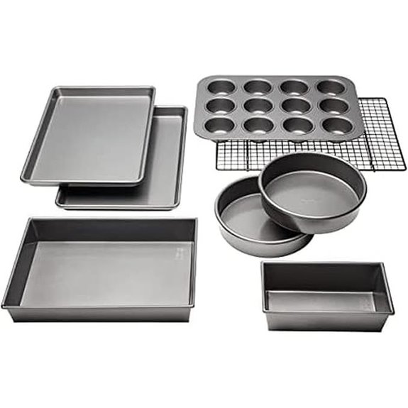 Chicago Metallic Professional Non-Stick 8-Piece Bakeware Set Silver