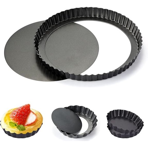 Theuzi 9 Non-Stick Tart & Quiche Pan Set