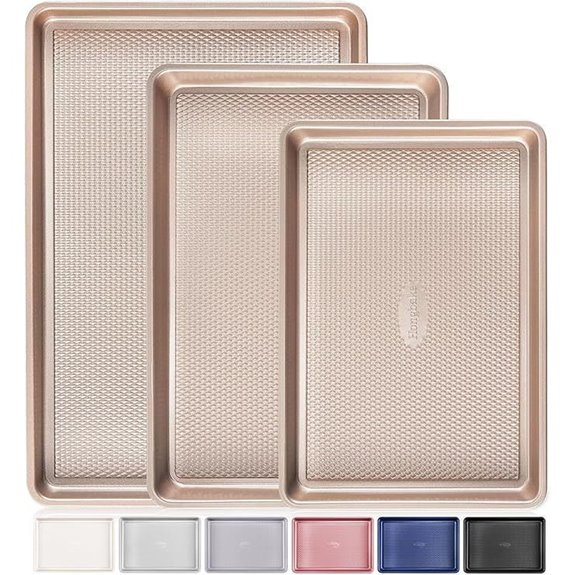 HONGBAKE Nonstick Baking Sheet Set of 3