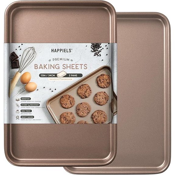 HAPPIELS Nonstick 9x13 Inch Baking Sheets (Set of 2)