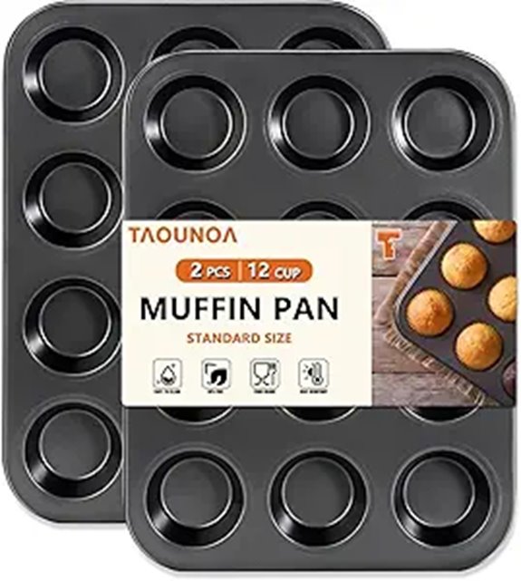 12-Well Nonstick Muffin Pan Set of 2