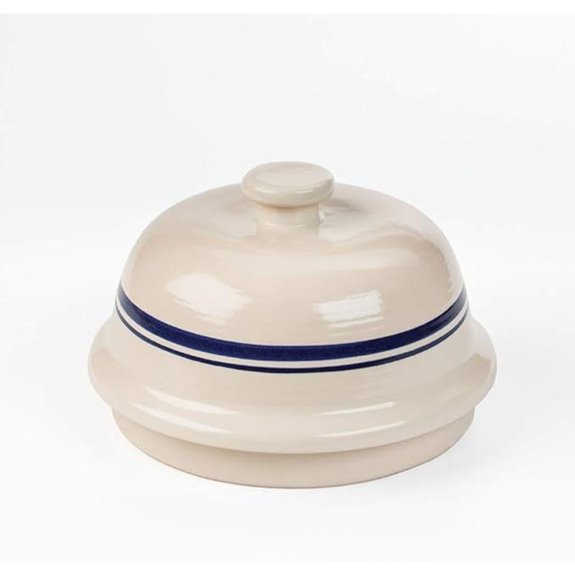Ohio Stoneware Dominion Artisan Dome Bread Baking Pan with Lid