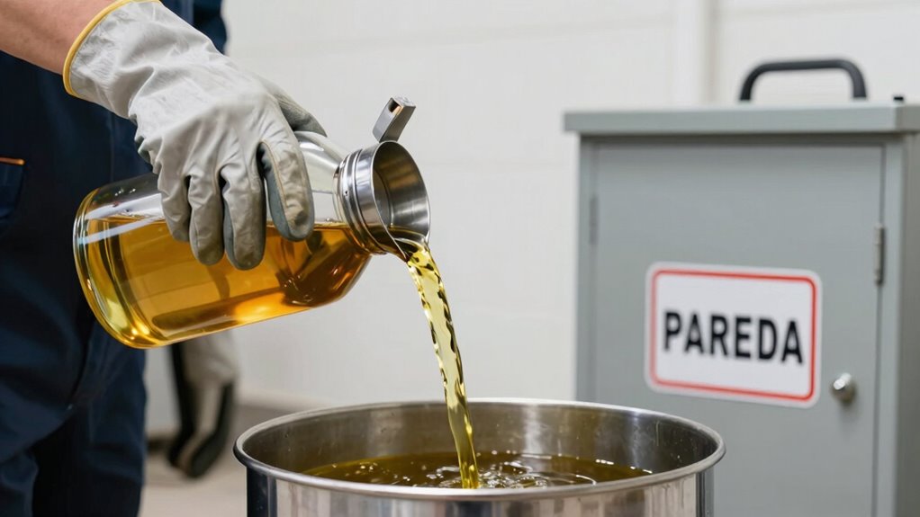 oil safety burns disposal storage