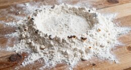 over floured peel causes burning