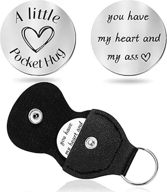 Pocket Hug Token Keychain for Men and Boyfriends