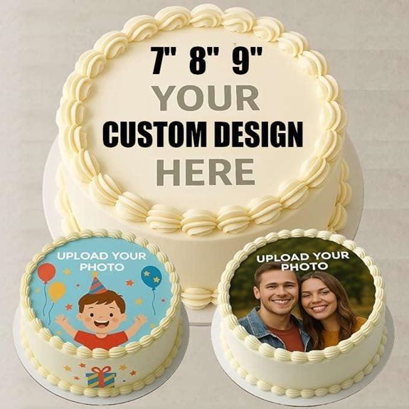 Custom Edible Photo Cake Topper with Optional Burn-Away