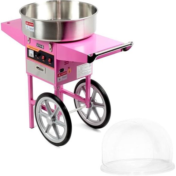 VIVO Pink 1030W Cotton Candy Machine with Cart
