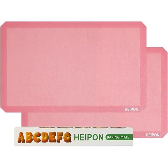 Non-Stick Silicone Baking Mat Set (Pink 2 pcs)