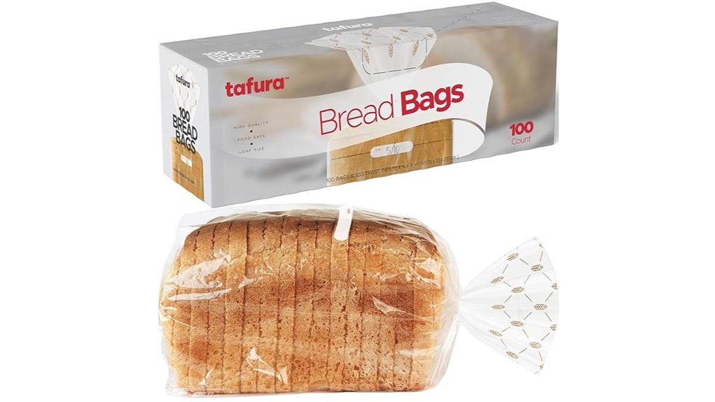 plastic bread bags 100 count