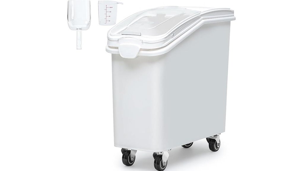 portable 21 gallon food bin